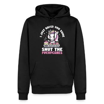 Cupcake - Sweat à capuche Premium bio Homme - noir - Devant - Nico (187cm)