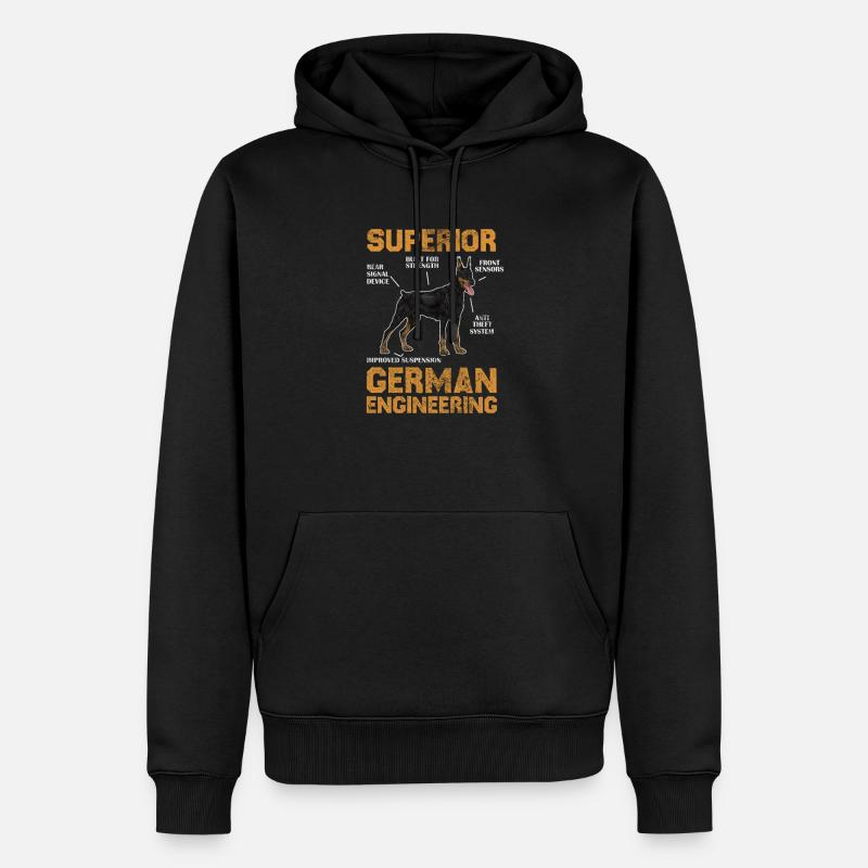 Dobermann - Männer Premium Bio Hoodie - Schwarz