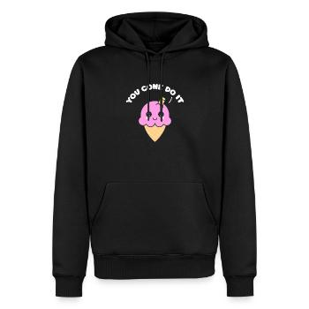 Crème glacée Crème glacée Crème glacée Cadeau d’été - Sweat à capuche Premium bio Homme - noir - Devant - Nico (187cm)