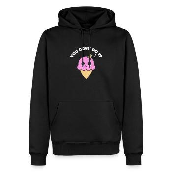 Glace - Sweat à capuche Premium bio Homme - noir - Devant - Nico (187cm)