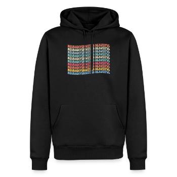 Journée de sensibilisation à l’autisme Cadeau autiste - Sweat à capuche Premium bio Homme - noir - Devant - Nico (187cm)