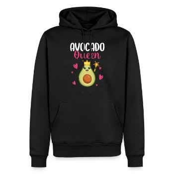 Avocat Guacamole Vegan Cadeau - Sweat à capuche Premium bio Homme - noir - Devant - Nico (187cm)