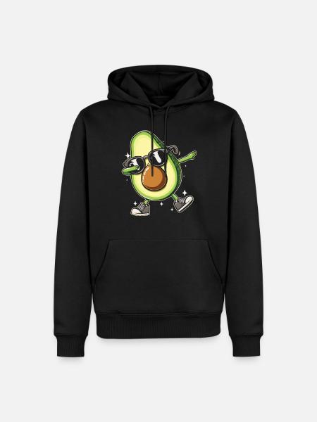 Avocado Guacamole Vegan Gift - Men’s Premium Organic Hoodie - black