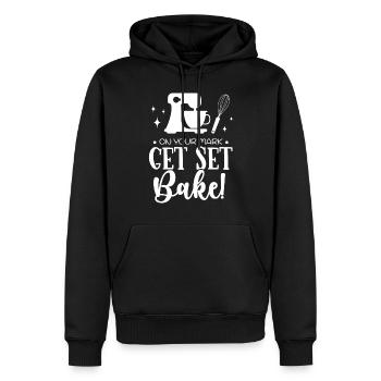Baker Bakery Bakery Baking Gift - Men’s Premium Organic Hoodie - black - Front - Nico (187cm)