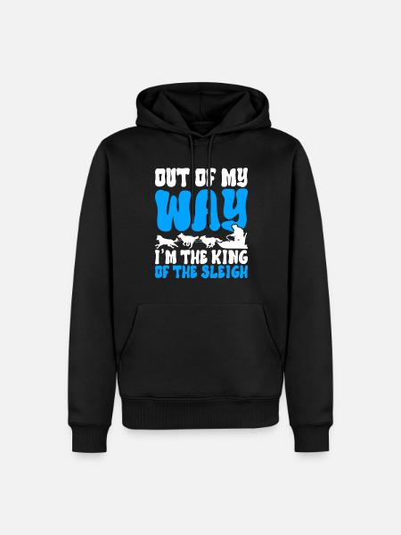 Sledding Sled dogs - Men’s Premium Organic Hoodie - black