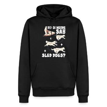 Traîneau Chiens de traîneau - Sweat à capuche Premium bio Homme - noir - Devant - Nico (187cm)