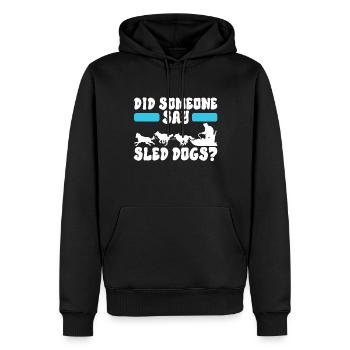 Traîneau Chiens de traîneau - Sweat à capuche Premium bio Homme - noir - Devant - Nico (187cm)
