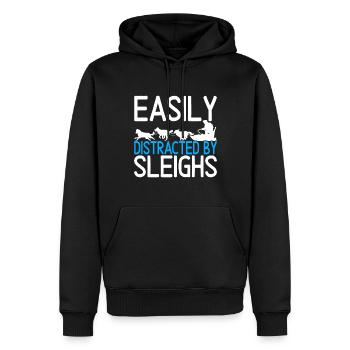 Traîneau Chiens de traîneau - Sweat à capuche Premium bio Homme - noir - Devant - Nico (187cm)