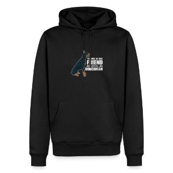 Doberman - Sweat à capuche Premium bio Homme - noir - Devant - Nico (187cm)