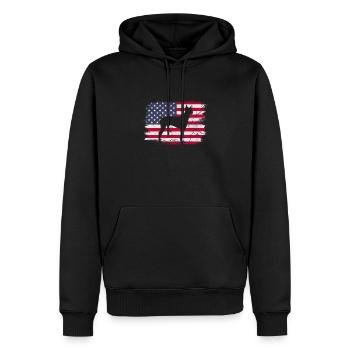 Doberman - Sweat à capuche Premium bio Homme - noir - Devant - Nico (187cm)