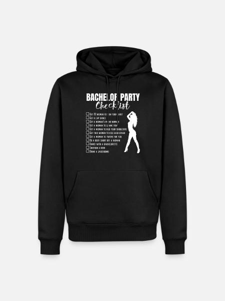 Bachelorette Hen Party Gift - Men’s Premium Organic Hoodie - black