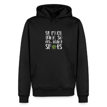Crochet tricot couture couturière cadeau - Sweat à capuche Premium bio Homme - noir - Devant - Nico (187cm)