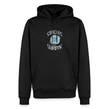 Crochet tricot couture couturière cadeau - Sweat à capuche Premium bio Homme - noir - Devant - Nico (187cm)