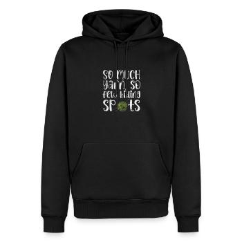 Crochet Tricot - Sweat à capuche Premium bio Homme - noir - Devant - Nico (187cm)