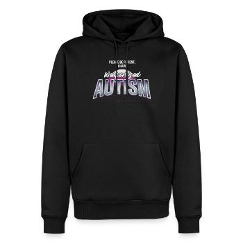 Journée de sensibilisation à l’autisme Cadeau autiste - Sweat à capuche Premium bio Homme - noir - Devant - Nico (187cm)