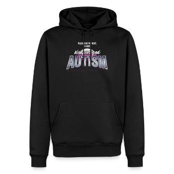Autismus - Männer Premium Bio Hoodie - Schwarz - Vorne - Nico (187cm)
