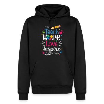 Autismus - Männer Premium Bio Hoodie - Schwarz - Vorne - Nico (187cm)