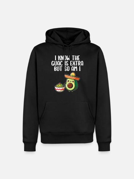 Avocado Guacamole Vegan Geschenk - Männer Premium Bio Hoodie - Schwarz