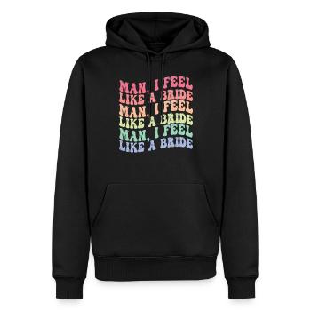 Enterrement de vie de garçon - Sweat à capuche Premium bio Homme - noir - Devant - Nico (187cm)
