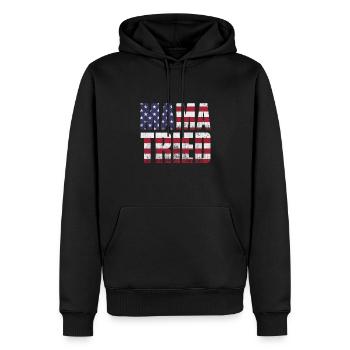 Pays - Sweat à capuche Premium bio Homme - noir - Devant - Nico (187cm)