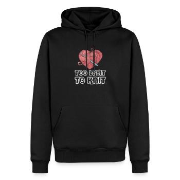 Crochet Tricot - Sweat à capuche Premium bio Homme - noir - Devant - Nico (187cm)