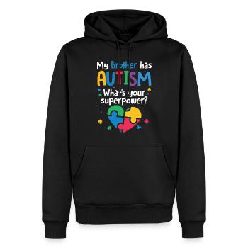 Autismus Awareness Day Autist Geschenk - Männer Premium Bio Hoodie - Schwarz - Vorne - Nico (187cm)