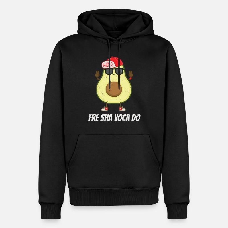 Avocado - Männer Premium Bio Hoodie - Schwarz