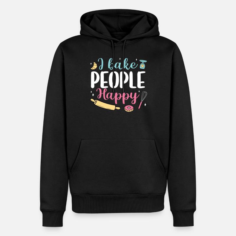 Bäcker Bäckerein Backwaren Backen Geschenk - Männer Premium Bio Hoodie - Schwarz