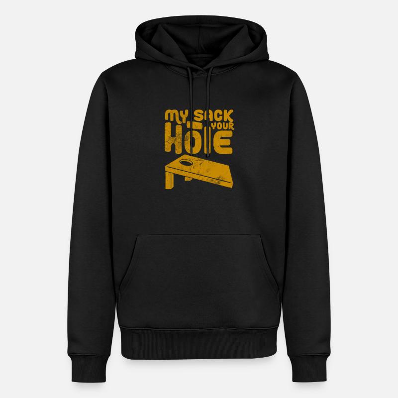 Cornhole - Männer Premium Bio Hoodie - Schwarz