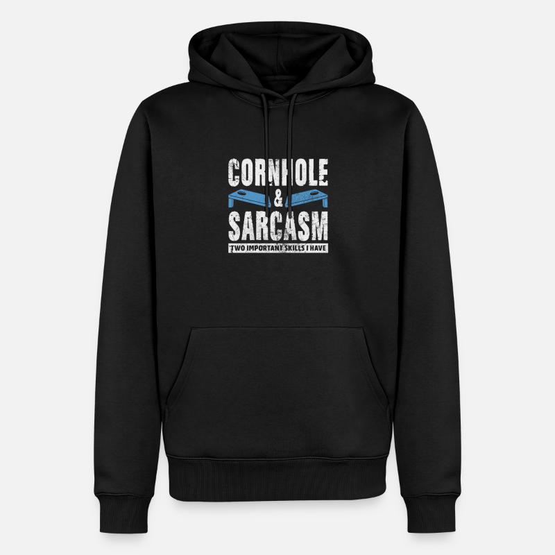 Cornhole - Männer Premium Bio Hoodie - Schwarz