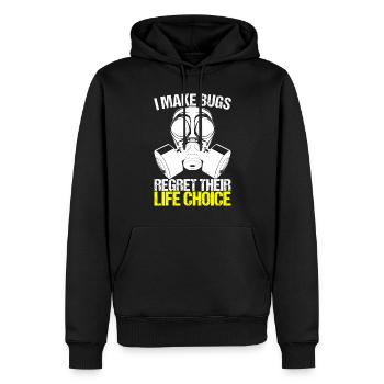 Pest Control Exterminator - Men’s Premium Organic Hoodie - black - Front - Nico (187cm)