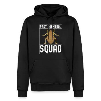 Exterminateur de lutte antiparasitaire - Sweat à capuche Premium bio Homme - noir - Devant - Nico (187cm)
