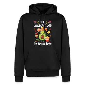 Avocado - Männer Premium Bio Hoodie - Schwarz - Vorne - Nico (187cm)