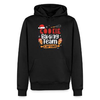 Baker - Men’s Premium Organic Hoodie - black - Front - Nico (187cm)