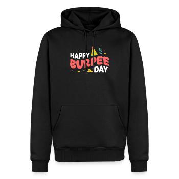 Burpees Fitness Burpee Cadeau de musculation - Sweat à capuche Premium bio Homme - noir - Devant - Nico (187cm)