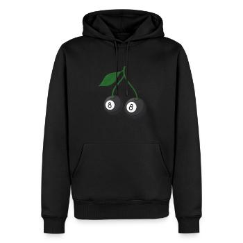 Kirsche Kirschbaum Kirschblüte Frucht Geschenk - Männer Premium Bio Hoodie - Schwarz - Vorne - Nico (187cm)