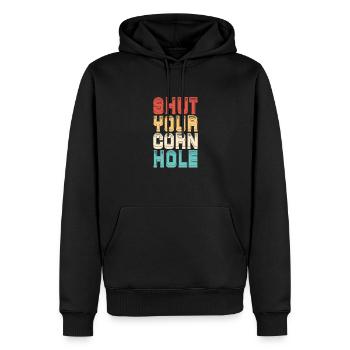 Cornhole Beanbag Sackloch Geschenk - Männer Premium Bio Hoodie - Schwarz - Vorne - Nico (187cm)