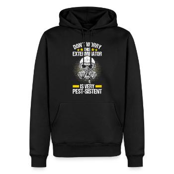 Pest Control Exterminator - Men’s Premium Organic Hoodie - black - Front - Nico (187cm)