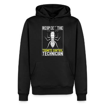 Pest Control Exterminator - Men’s Premium Organic Hoodie - black - Front - Nico (187cm)