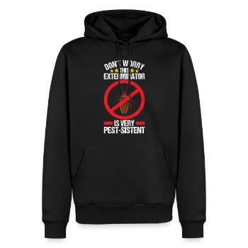 Exterminateur de lutte antiparasitaire - Sweat à capuche Premium bio Homme - noir - Devant - Nico (187cm)