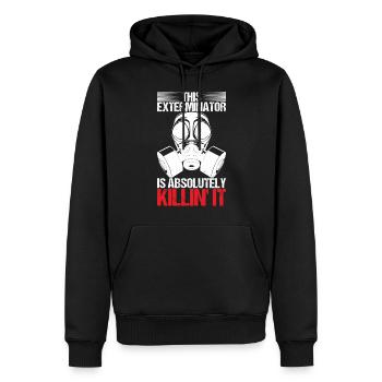 Pest Control Exterminator - Men’s Premium Organic Hoodie - black - Front - Nico (187cm)