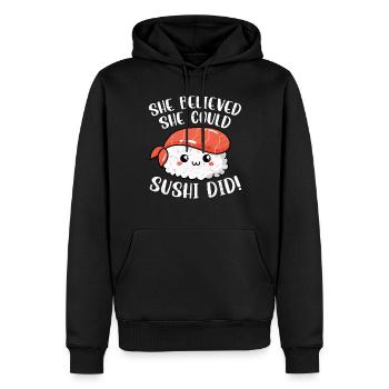 Sushi - Männer Premium Bio Hoodie - Schwarz - Vorne - Nico (187cm)