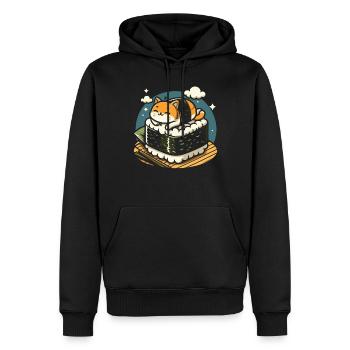 Sushi Essen Japan Nigiri Geschenk - Männer Premium Bio Hoodie - Schwarz - Vorne - Nico (187cm)