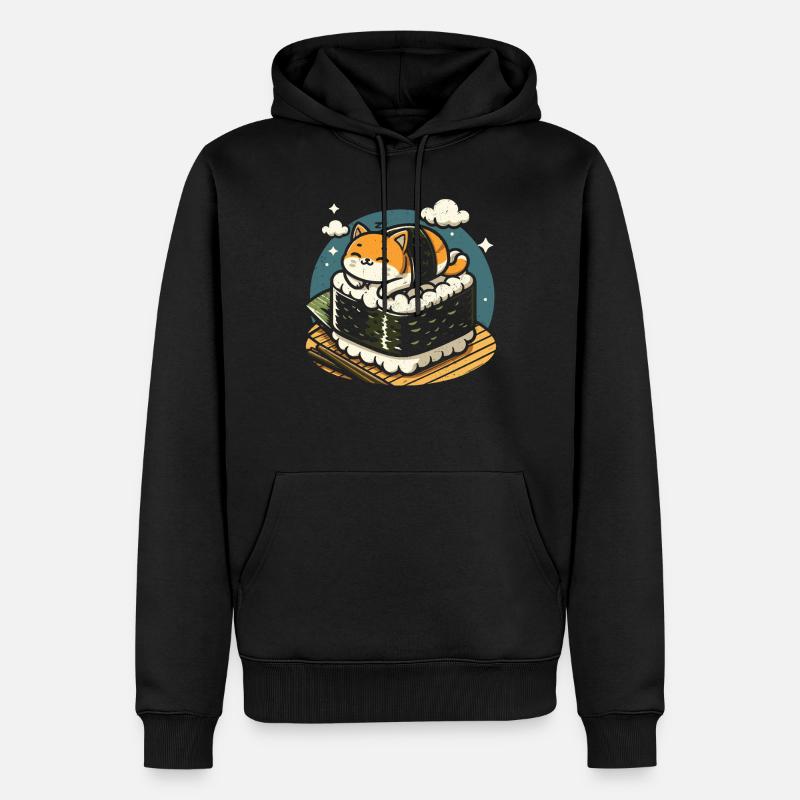 Sushi - Männer Premium Bio Hoodie - Schwarz