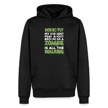 Zombie Zombie Hunter Zombie Apocalypse Cadeau - Sweat à capuche Premium bio Homme - noir - Devant - Nico (187cm)