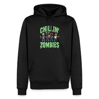 Zombie Zombie Hunter Zombie Apocalypse Cadeau - Sweat à capuche Premium bio Homme - noir - Devant - Nico (187cm)