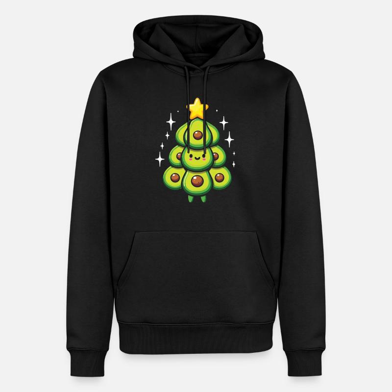 Avocado - Männer Premium Bio Hoodie - Schwarz