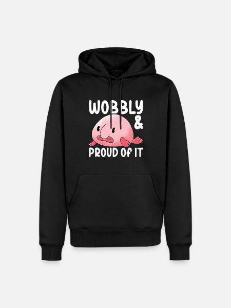 Cute Blob Fish Ugly Fish - Men’s Premium Organic Hoodie - black