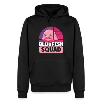 Cute Blob Fish Ugly Fish - Men’s Premium Organic Hoodie - black - Front - Nico (187cm)