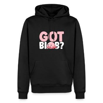 Cute Blob Fish Ugly Fish - Men’s Premium Organic Hoodie - black - Front - Nico (187cm)